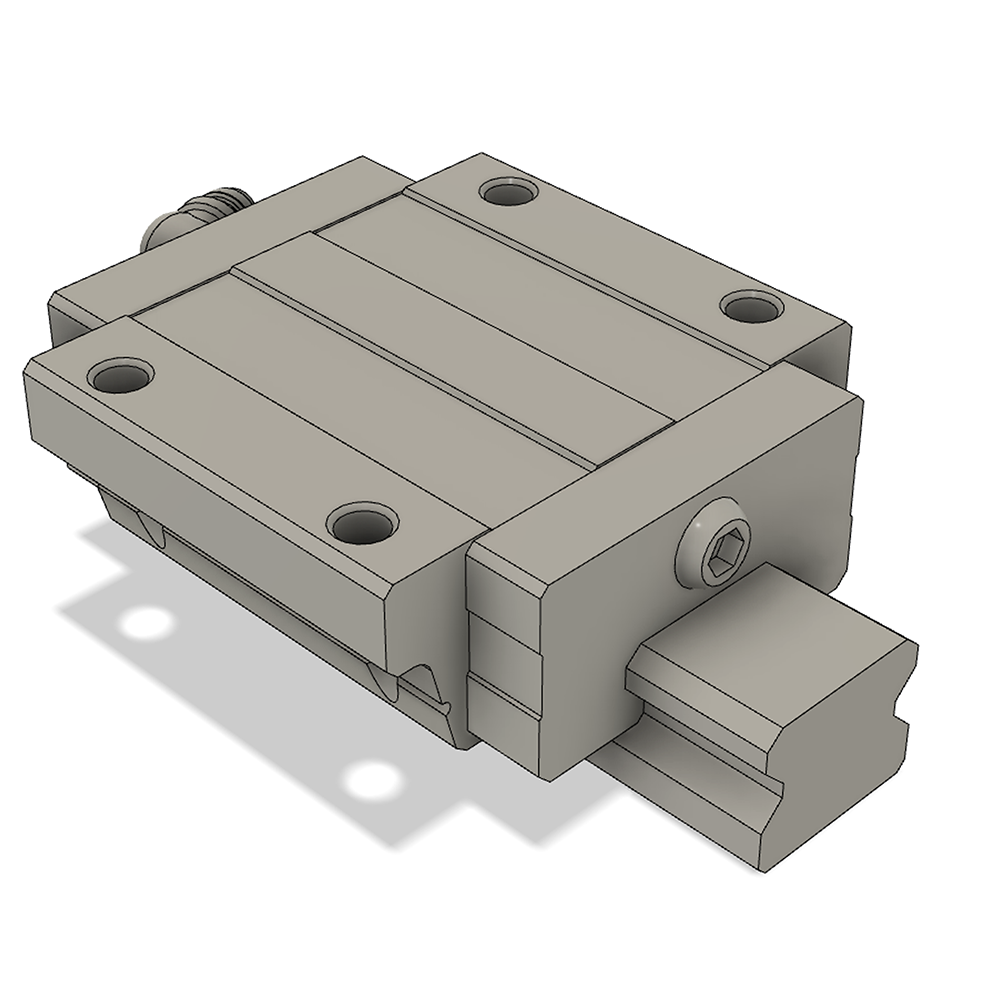 LSD30BK-F2S-H-B-M6 AIRTAC LOW PROFILE RAIL BEARING<br>LSD 30MM SERIES, HIGH ACCURACY WITH LIGHT PRELOAD (B), BOTTOM MOUNTING FLANGE - SHORT BODY